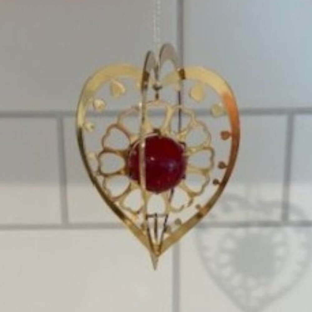 Holmegaard Gold Plated and Glass Ornament (2005) - Annual Christmas Joy